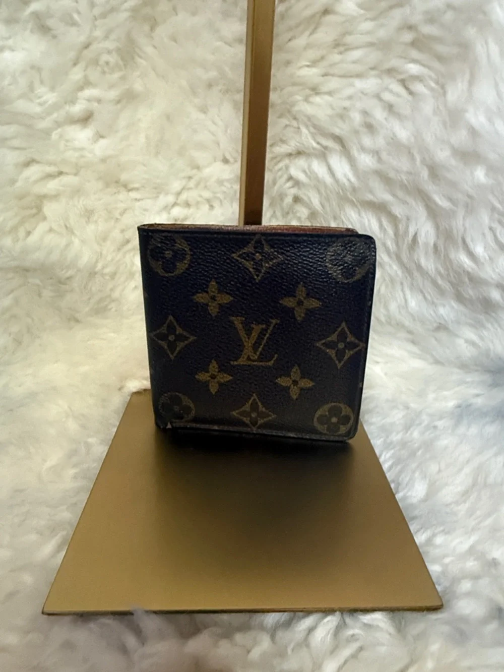 Louis Vuitton Monogram Canvas Wallet - Dark Brown & Gold Mens